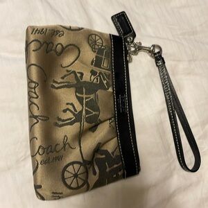 Coach patterned wristlit